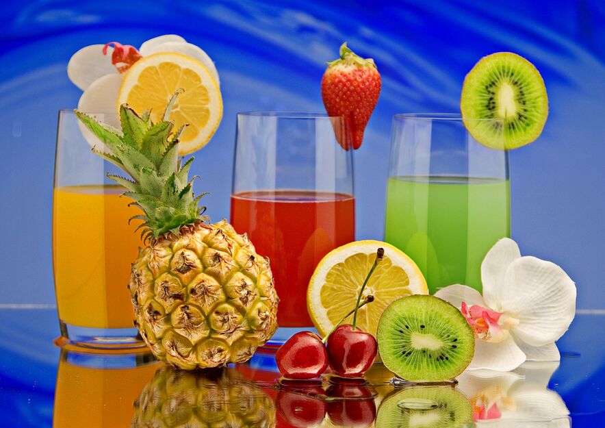 Fruchtsäfte für eine Trinkdiät